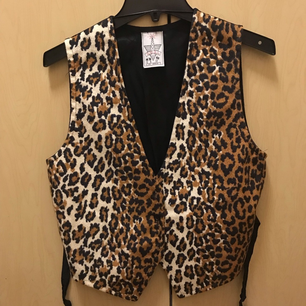 Vintage leopard print vest